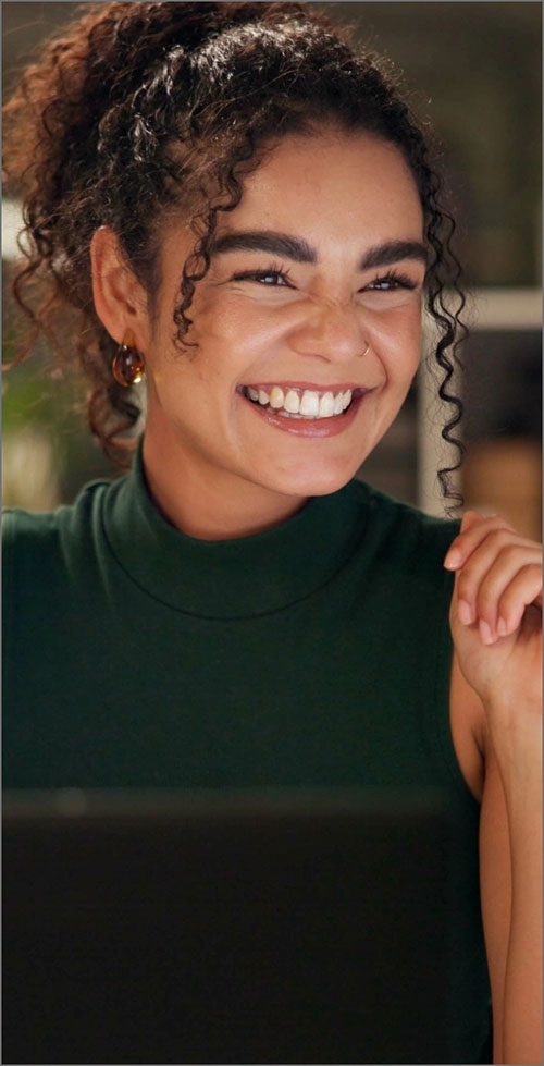 Lady smiling